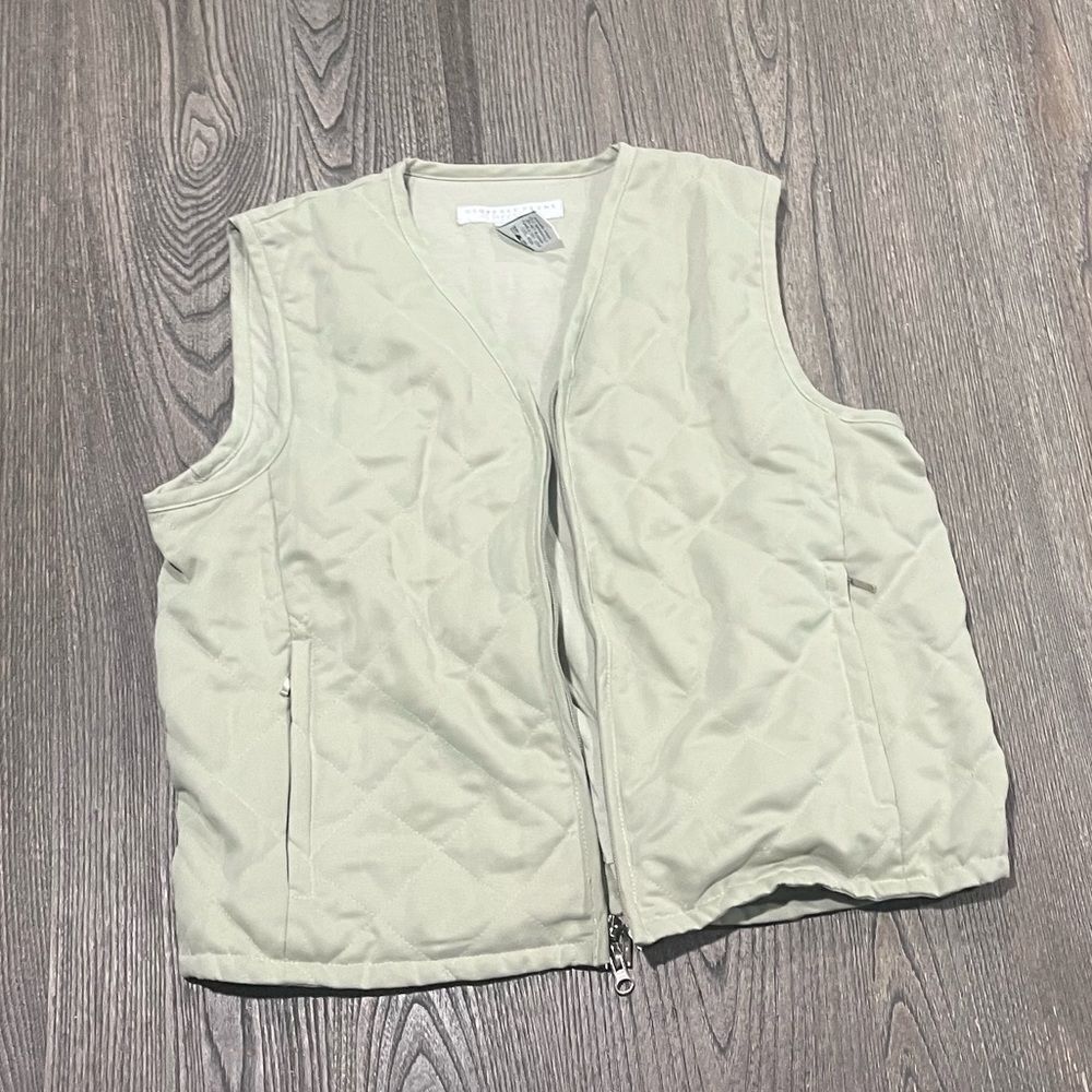 Geoffrey Beene Sport Light Mint Green Quilted Vest Size M